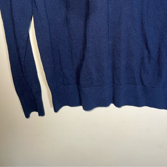 BANANA REPUBLIC preppy "Bonjour" cotton blend sweater M - Picture 4 of 5